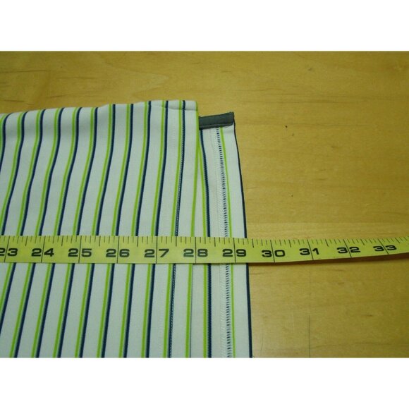 Under Armour Mens Golf Polo Shirt Athletic Medium Green Blue Striped Heat Gear - Picture 12 of 12